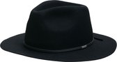 Brixton WESLEY PACKABLE FEDORA Unisex Hoed - BLACK/BLACK