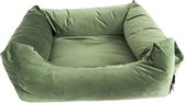 Madison Velours Dog Bed Groen L