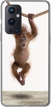 Geschikt voor OnePlus 9 Pro hoesje - Aap - Dieren - Kinderen - Orang Oetan - Jongetjes - Meisjes - Siliconen Telefoonhoesje