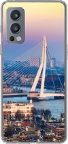 Geschikt voor OnePlus Nord 2 5G hoesje - Rotterdam - Skyline - Zonsondergang - Siliconen Telefoonhoesje