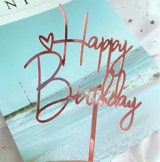 Happy Birthday Caketopper Acryl Goud (set 3) | | Cake Musthaves Happy Birthday Caketopper Acryl Goud (set 3) | | Cake Musthaves