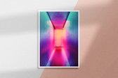 Poster Neon Exit  - 70x100cm - Premium Museumkwaliteit - Uit Eigen Studio HYPED.®