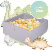 Ballenbakje.nl | Ballenbak inclusief 500 ballen 110x110x40 | Dino set | Ballenbad | Ballenbak Baby inclusief ballenbak ballen | Baby speelgoed