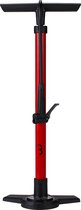 Bol.com BBB Cycling AirBoost Fietspomp met Drukmeter - Fiets Pomp Racefiets en Mountainbike - Voetpomp 11 Bar - Rood - BFP-28 aanbieding