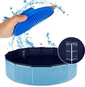 Luxiqo® Hondenzwembad – Opvouwbaar – Honden Zwembad – 160 x 30 cm – Blauw