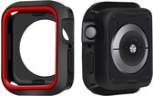 Apple Watch 40MM Hoesje Schokbestendig Siliconen Cover Zwart Rood