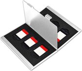 YONO Aluminium Game Card Case geschikt voor Nintendo Switch Spellen – Opberg Hoesje – Zilver