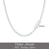 Velini jewels-Rolow 3.6MM-925 Zilver Ketting- 50 cm
