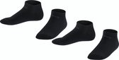 Esprit Foot Logo 2-Pack Sneakersokken korte vlakte zonder motief dun en effen Katoen Multipack Zwart Unisex sokken - Maat 39-42