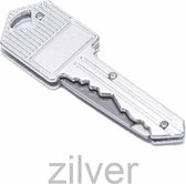 Sleutel met mesje - Zilver - Survival - Zakmes - Zelfverdediging - Sleutelhanger veiligheid