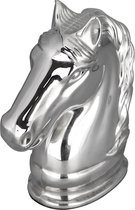 Tirelire enfant Daniel Crégut en forme de tête de cheval - métal argenté - 12 x 10,5 cm