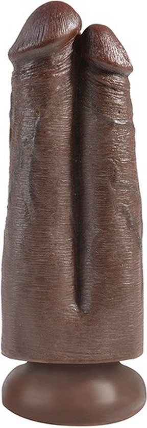 King Cock - 7" dubbele dildo brown - 20.3 - 17.8 cm