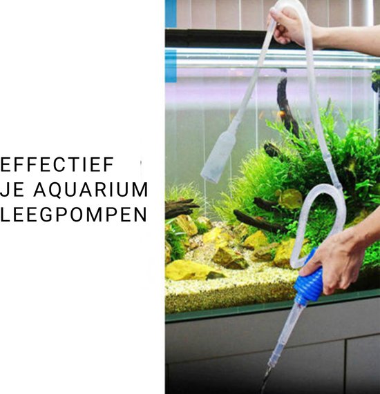 schipper los van Kijkgat HMerch™ Aquarium Pomp – Aquarium Leegpompen – Luchtpomp – Reiniger met  Slang & Filter... | bol.com