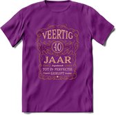 40 Jaar Legendarisch Gerijpt T-Shirt | Okergeel - Ivoor | Grappig Verjaardag Cadeau | Dames - Heren | - Paars - S