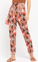 LOLALIZA Losse broek met planten print - Bruin - Maat 36