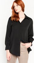 LOLALIZA Klassiek hemd - Zwart - Maat 36