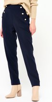 LOLALIZA Klassieke broek - Marine Blauw - Maat 40