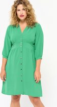 LOLALIZA Rechte jurk met knopen - Groen - Maat 40