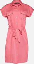 LOLALIZA Overhemd jurk met ceintuur - Roze - Maat 34