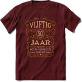 50 Jaar Legendarisch Gerijpt T-Shirt | Okergeel - Ivoor | Grappig Verjaardag Cadeau | Dames - Heren | - Burgundy - M