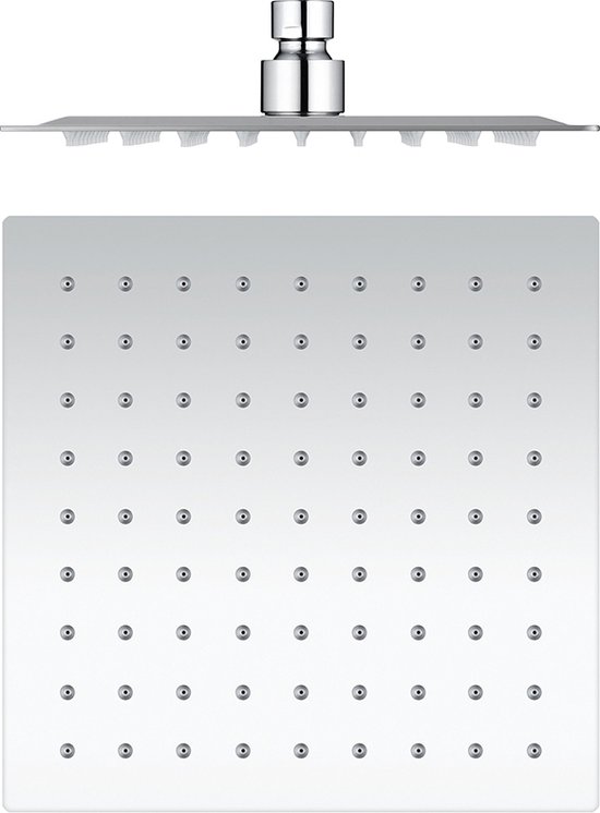 Douchekop vierkant chroom 250 x 250mm