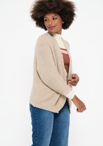 LOLALIZA Gebreide cardigan - Beige - Maat L/XL