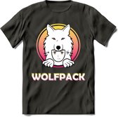 Saitama T-Shirt | Wolfpack Crypto ethereum Heren / Dames | bitcoin munt cadeau - Donker Grijs - S