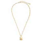Halsketting met hanger in het midden met ontwerp met verhoogd gezicht - Edelstaal - Ketting - Verstelbare ketting - Verguld - Damessieraden - Dottillove.