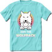 Saitama T-Shirt | Wolfpack Crypto ethereum Heren / Dames | bitcoin munt cadeau - Licht Blauw - S