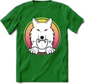 Saitama T-Shirt | Wolfpack Crypto ethereum Heren / Dames | bitcoin munt cadeau - Donker Groen - 3XL