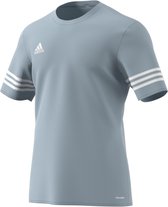 adidas Entrada 14 Sportshirt - Maat 140  - Unisex - grijs/wit