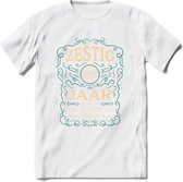 60 Jaar Legendarisch Gerijpt T-Shirt | Aqua - Ivoor | Grappig Verjaardag Cadeau | Dames - Heren | - Wit - XL