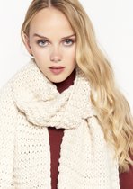 LOLALIZA Gebreide sjaal - Beige - Maat One size