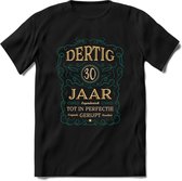 30 Jaar Legendarisch Gerijpt T-Shirt | Aqua - Ivoor | Grappig Verjaardag Cadeau | Dames - Heren | - Zwart - S