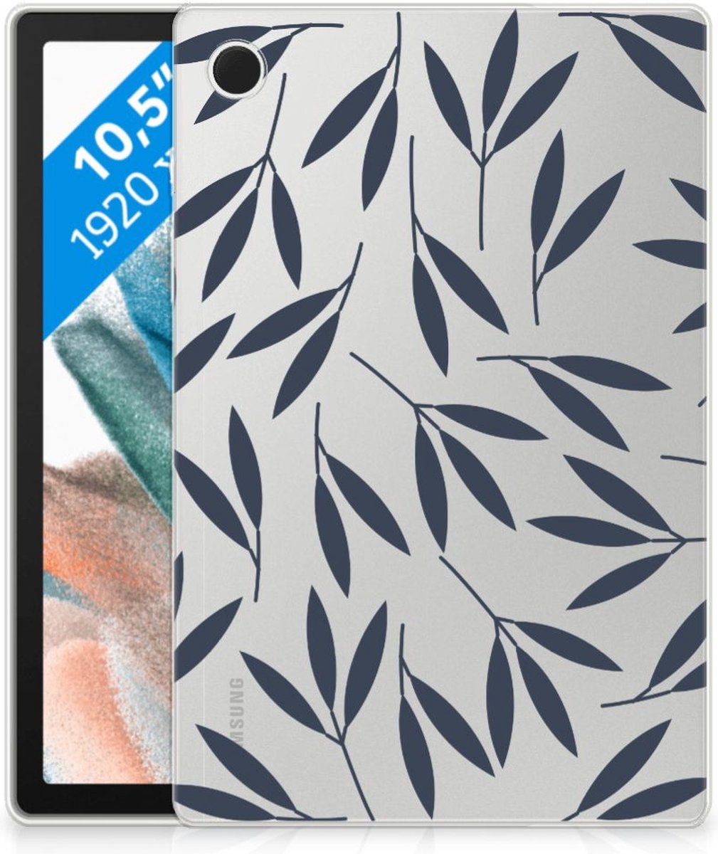 Samsung Galaxy Tab A8 2021/2022 Siliconen Hoesje Leaves Blue