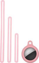 Apple AirTag Hoesje - Mobigear - Shockproof Serie - Siliconen Hoesje - Pink - Hoesje Geschikt Voor Apple AirTag