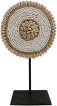 Kralen schild op standaard - ornament TAYLA S | beige, white