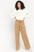 LOLALIZA Losse broek - Camel - Maat 40