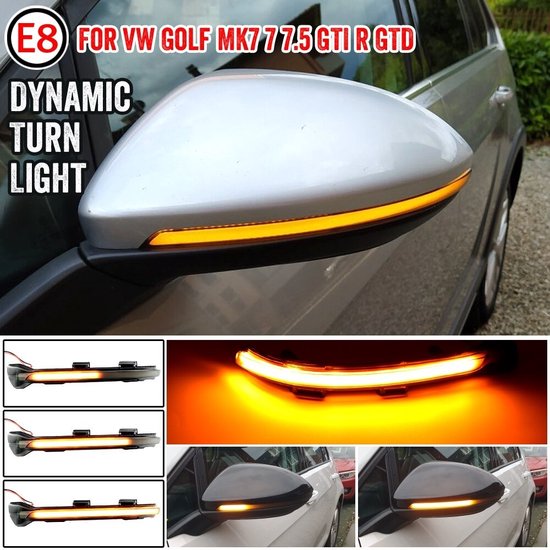Kakulkomen 2 x dynamische led-zijspiegelknipperlichten voor Ford Fiesta Mk7 2008-2017 B-MAX B232 (geel