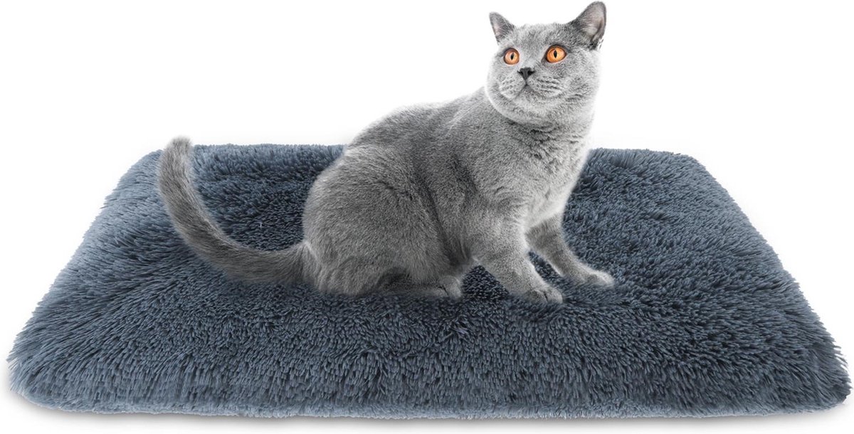 Couverture Pour Chien Et Chat 52x76 Cm - Flanelle épaisse Grise, Imprimé Pattes Roses, Lavable, Quatre Saisons