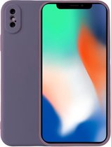 Smartphonica iPhone Xr siliconen hoesje - Paars Grijs / Back Cover