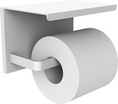 Allibert New Game - wc-papierhouder - mat wit gelakt aluminium