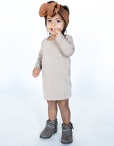 Robe torsadée beige 56 - mode bébé - vêtements bébé - fille - bébé fille