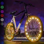BOTC LED Fietswielverlichting - Spaakverlichting met reflector - 2meter - 20 Leds - 1 fietswiel - geel - LBA11207