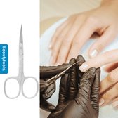 BeautyTools Professionele Nagelschaar -  Nagelschaar voor Nagelhoeken, Vingernagels en Teennagels - Pedicure / Manicure Schaar - Smal Gebogen snijvlak - INOX (9.5 cm) (NS-0836)