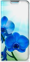 Stand Case met foto Xiaomi Redmi 10 Telefoonhoesje Orchidee Blauw