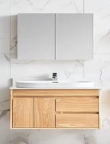 WOON-DISCOUNTER.NL - Badkamermeubel Norberg 100 - Houtlook eiken - 301478