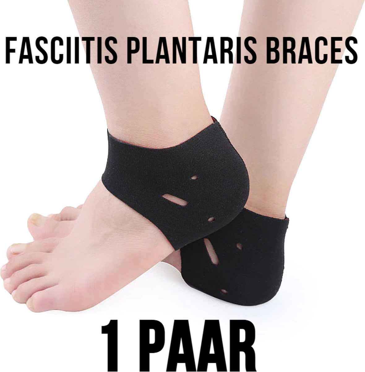 Allernieuwste 1 PAAR Compressie Therapie Fasciitis Plantaris - Plantar Sleeve Brace Hielspoor - Sport Enkelbrace - Zwart - Merkloos