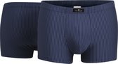 TOM TAILOR heren boxer normale lengte (2-pack) - middenblauw gestreept - Maat: L