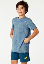 Woody pyjama jongens - banaan - print - 221-2-QPA-Z/986 - maat 152